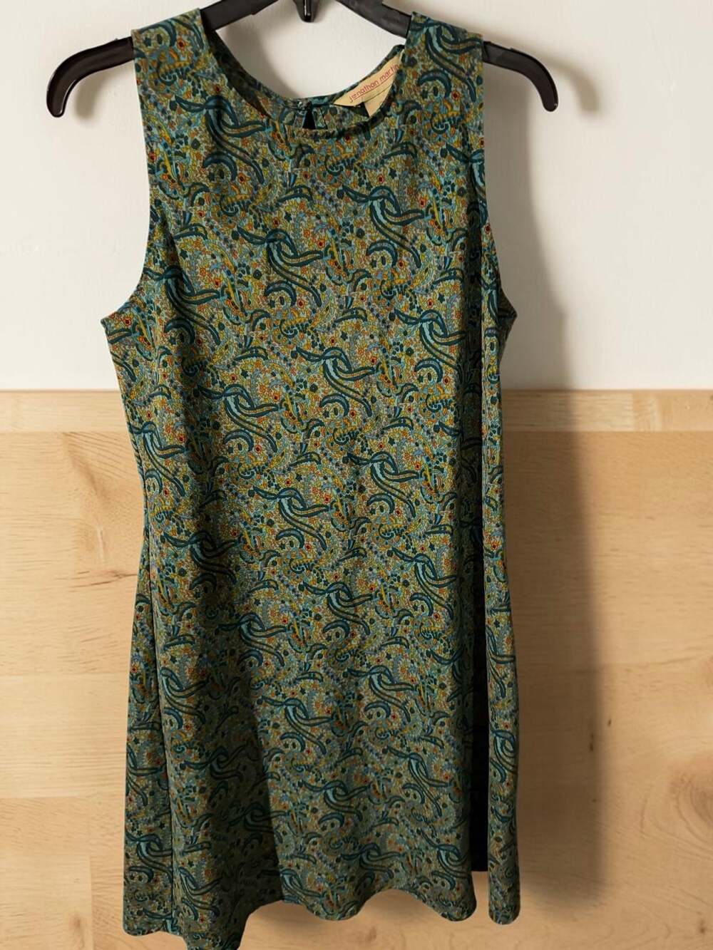 Jonathan Martin Sleeveless Paisley Pattern Mini Shift Dress